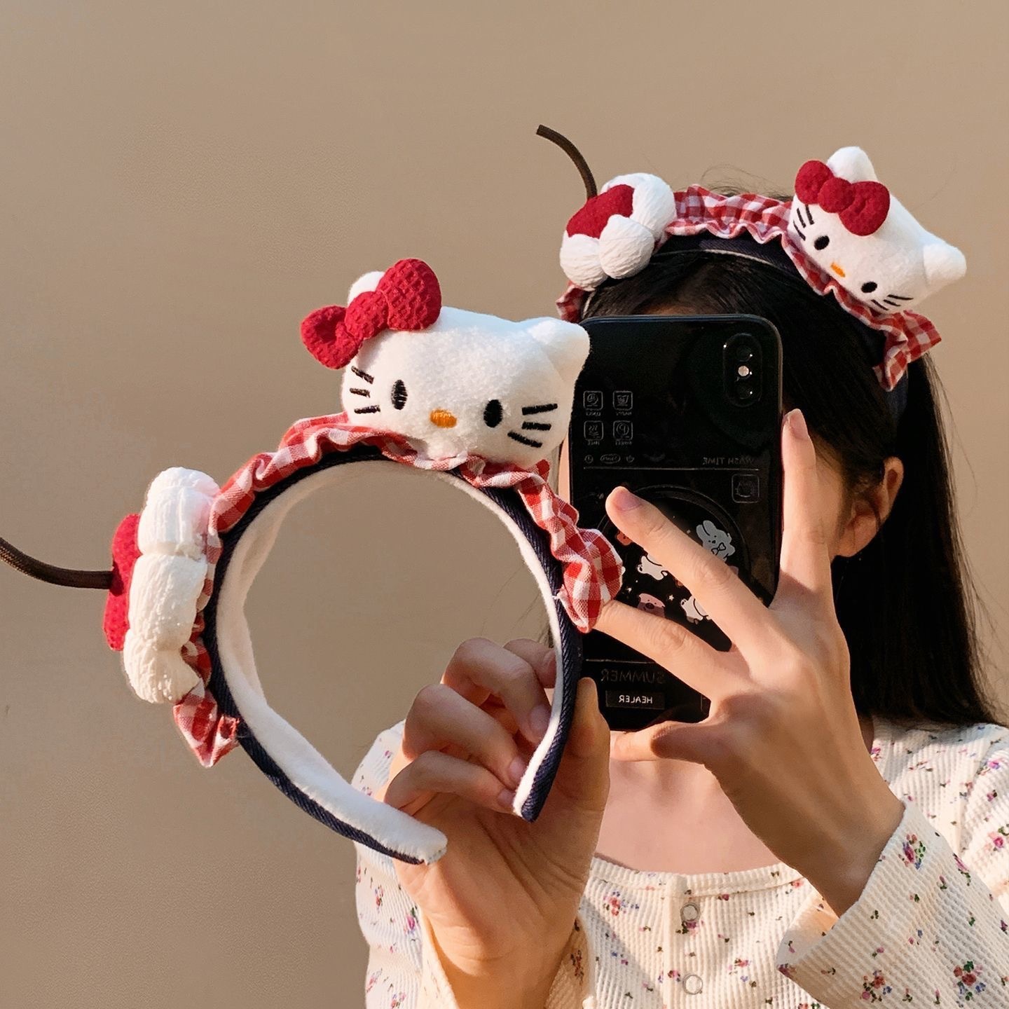 Red Cherry Kitty Plush Headband