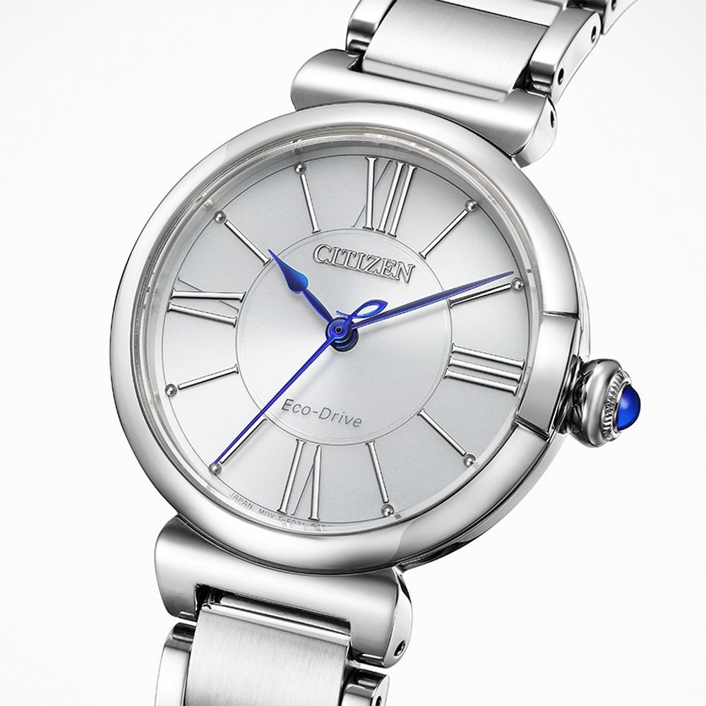 萬年鐘錶 - Citizen 星辰錶   L系列 限量象牙白光動能女錶 EM1070-83A 錶徑 29.5MM