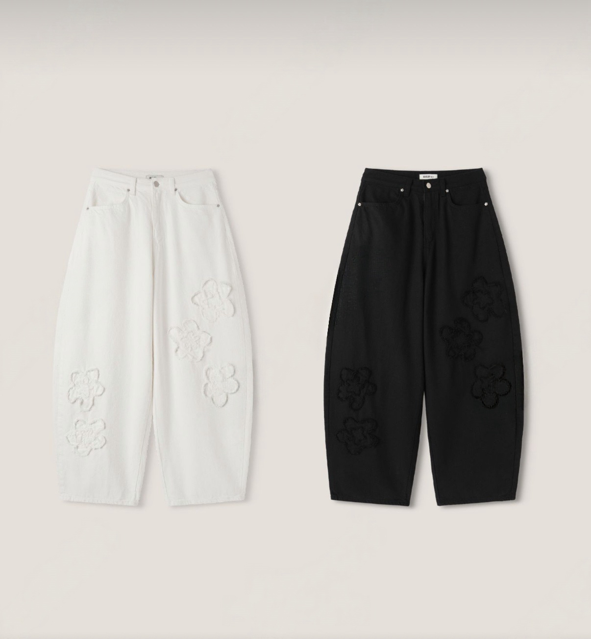 [2026新款] 立體花花彎刀牛仔褲｡.ﾟ :✿