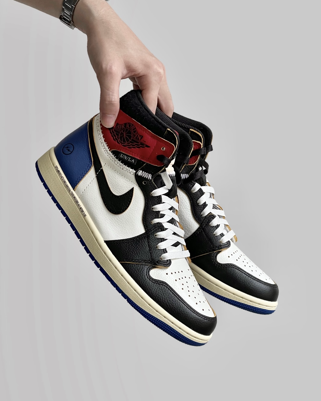 Nike Air Jordan 1 High OG x Union x Fragment 三方聯名 紅藍黑 閃電 藤原浩 高筒 休閒鞋 男女鞋