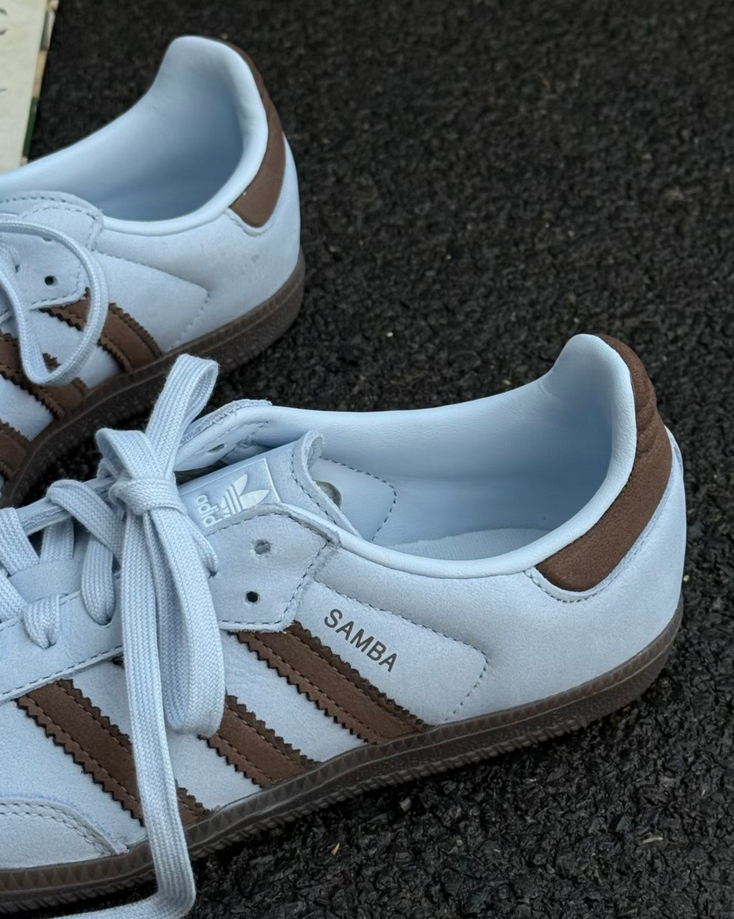 【預訂】ADIDAS SAMBA OG 麂皮霧藍啡-WOMEN