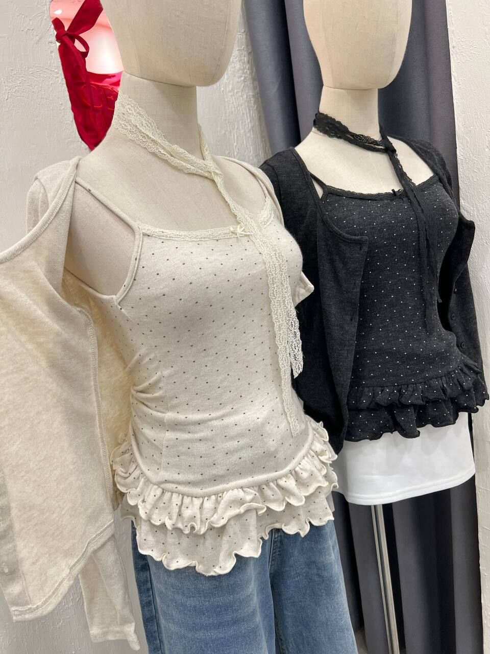 Long Sleeve Dot Set