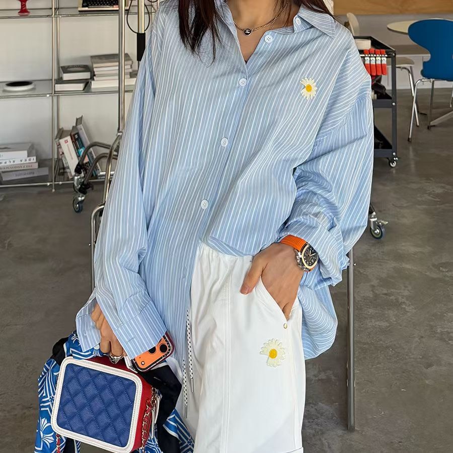 小雛菊直線休閒襯衫