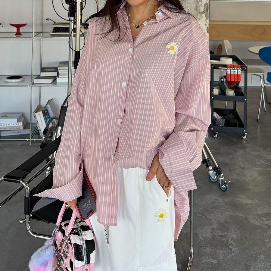 小雛菊直線休閒襯衫