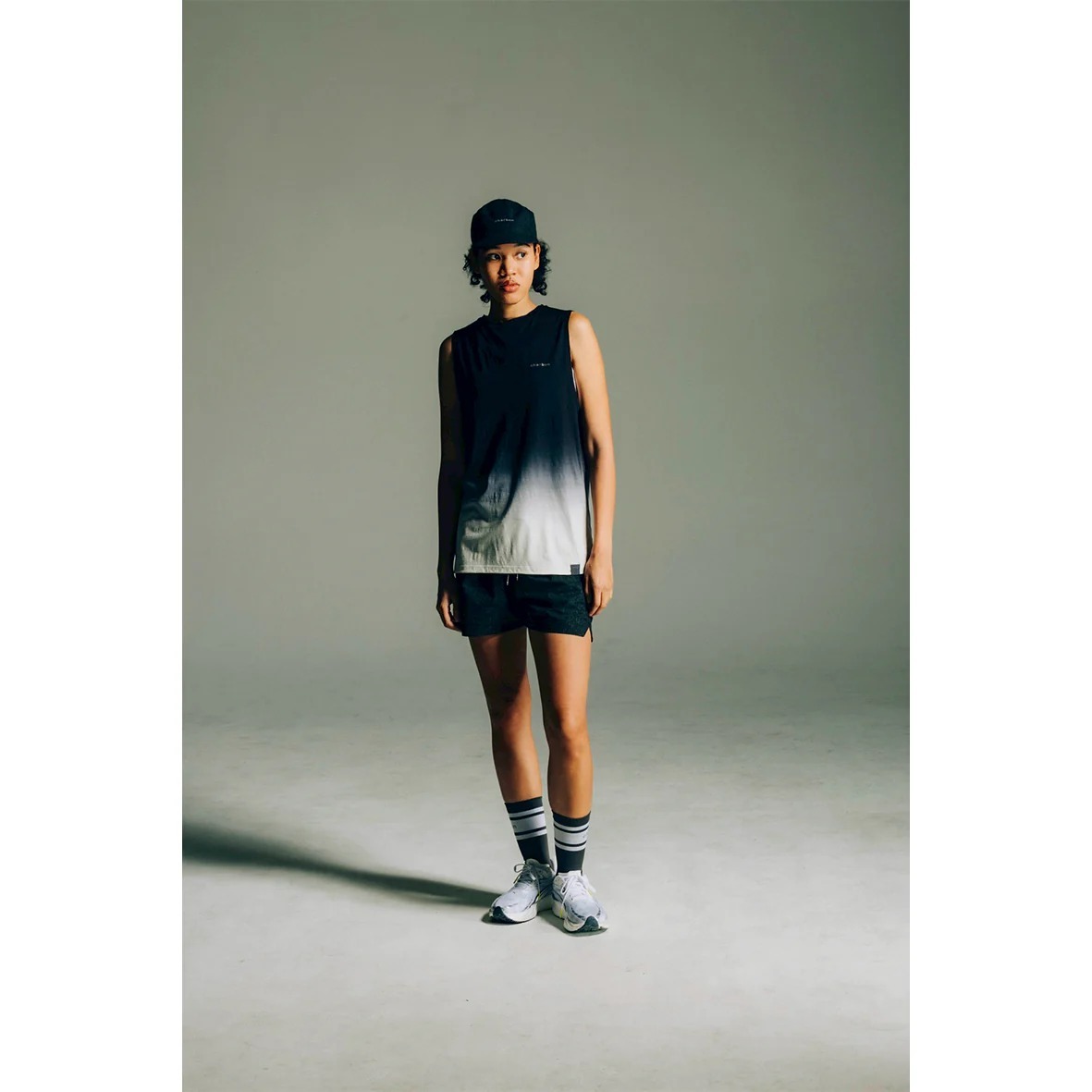 charbon】REDA WOOL DIP DYE SLEEVELESS T-SHIRT・BLACK