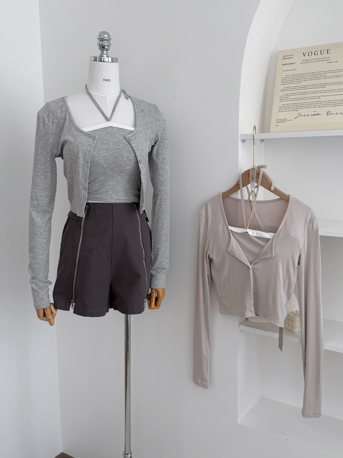 法朵Fado shop｜滾邊平口罩衫SET(附罩杯) 9265001 五色