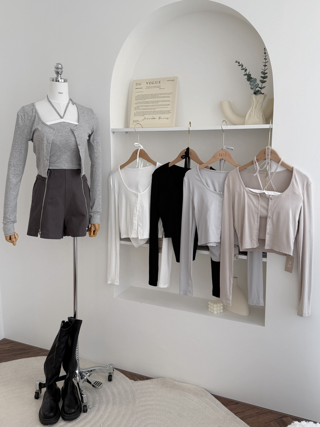 法朵Fado shop｜滾邊平口罩衫SET(附罩杯) 9265001 五色