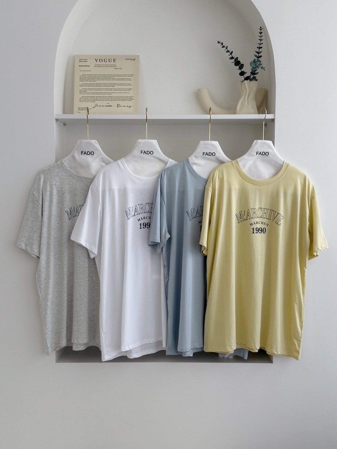 法朵Fado shop｜1990字母寬鬆短T 0215029