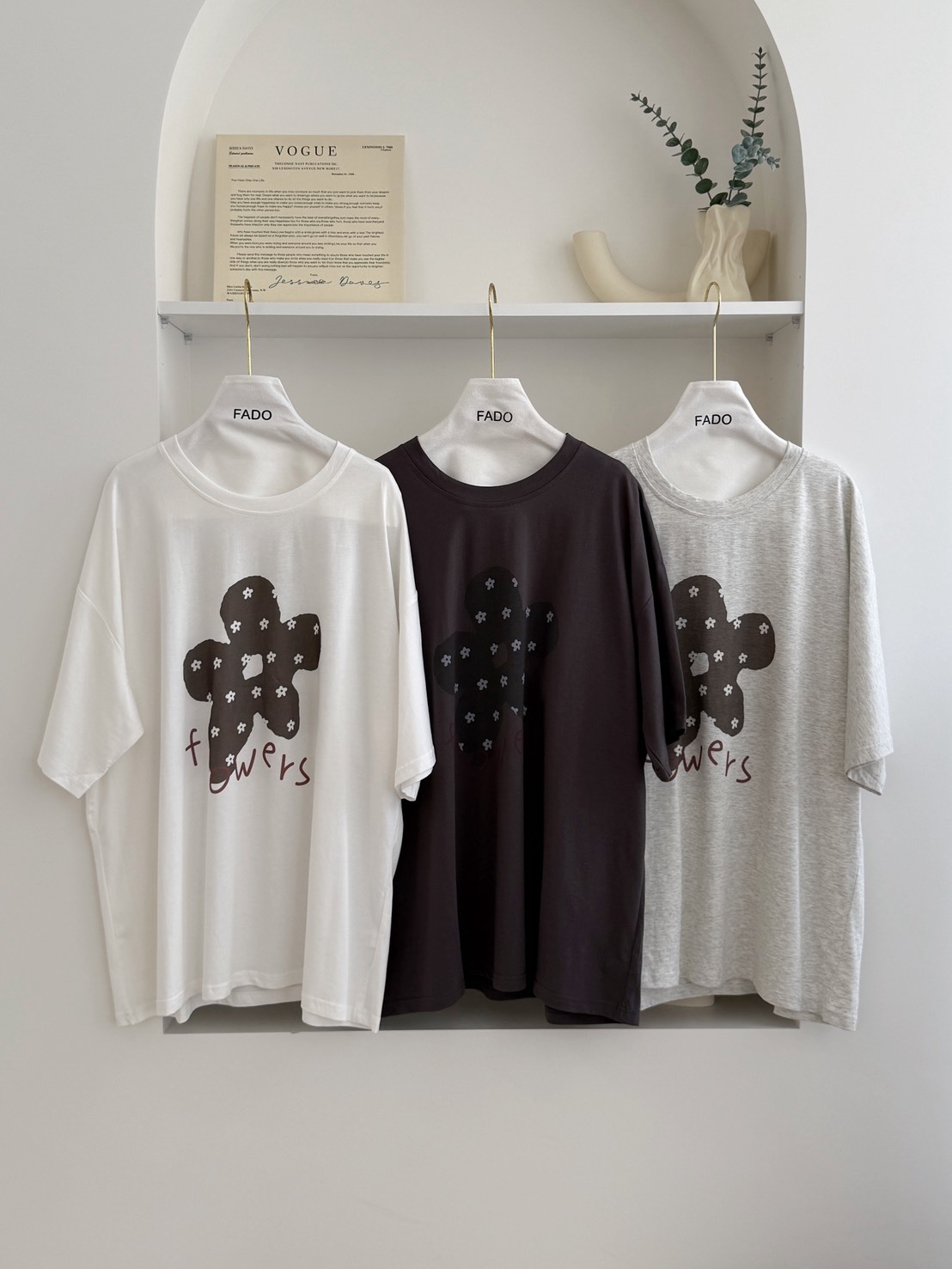 法朵Fado shop｜日系花花寬鬆T 0215012 三色