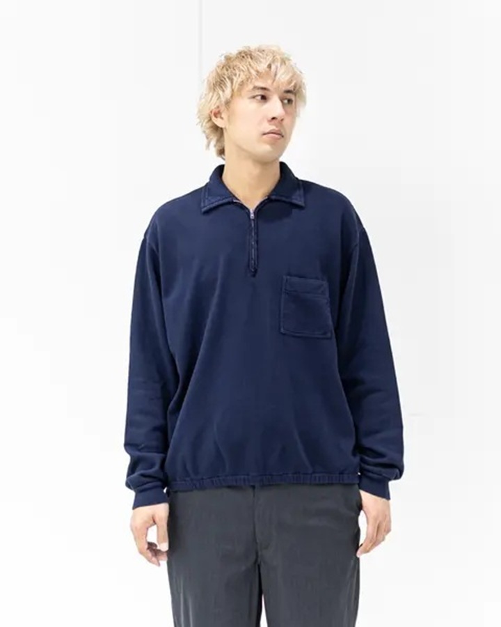 LAST PCS: A.PRESSE 2026 VINATGE LIGHT WEIGHT HALF ZIP SWEATSHIRT (26SAP-05-08) - SIZE 1 PRE ORDER ITEM (預訂中)