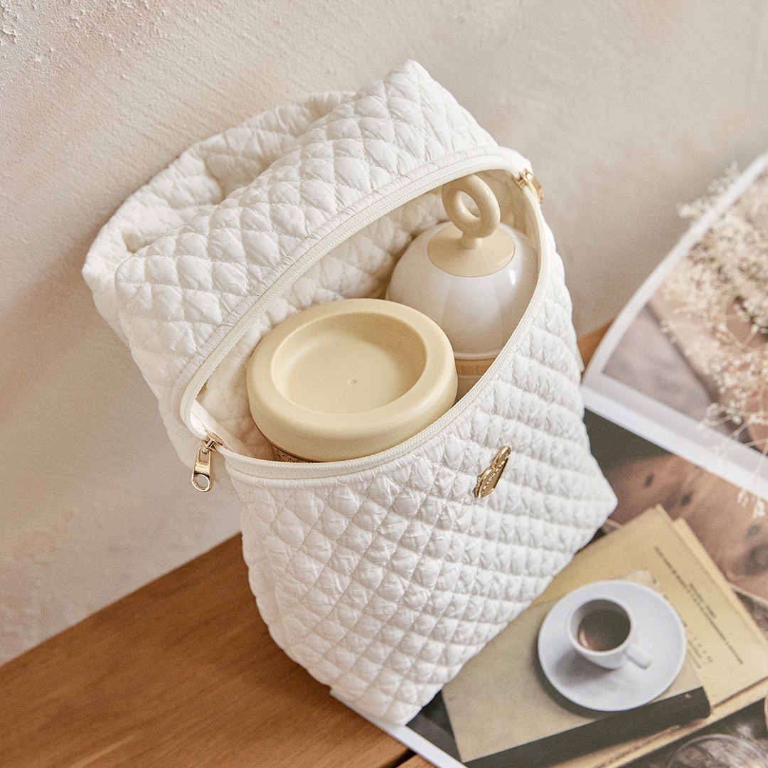 26S/S🌸DTD金心點綴100支鑽石絎縫系列-拉鍊立體方袋包