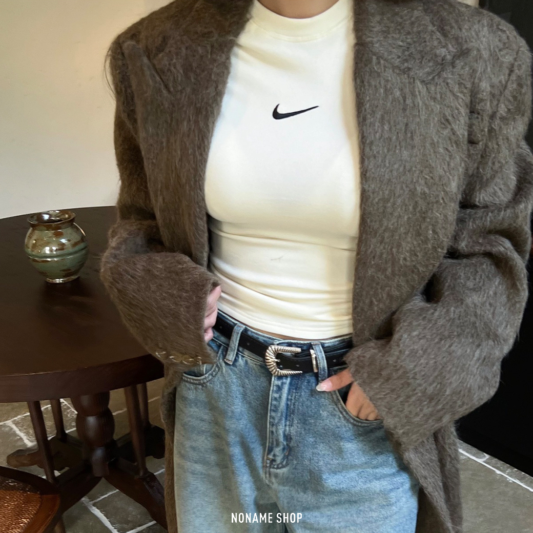 NIKE NSW CHILL KNIT 小勾 合身 螺紋 上衣 長袖 白色 (女款)