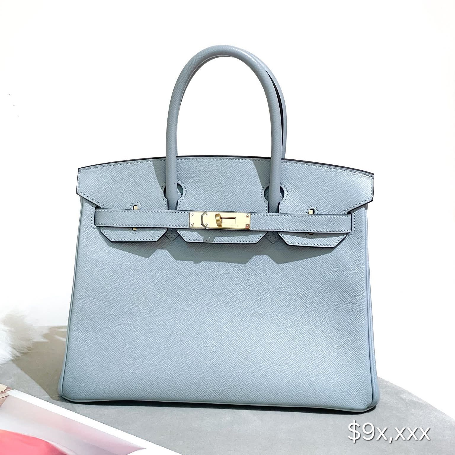 Preloved Birkin 30 Epsom Leather  Blue Glacier GHW HK$9x,xxx  (HK$2,000 即時落訂)