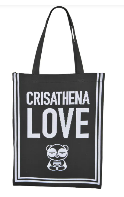C46 Crisathena Crisathena Love Chill Panda手提袋 - 黑色 BLACK
