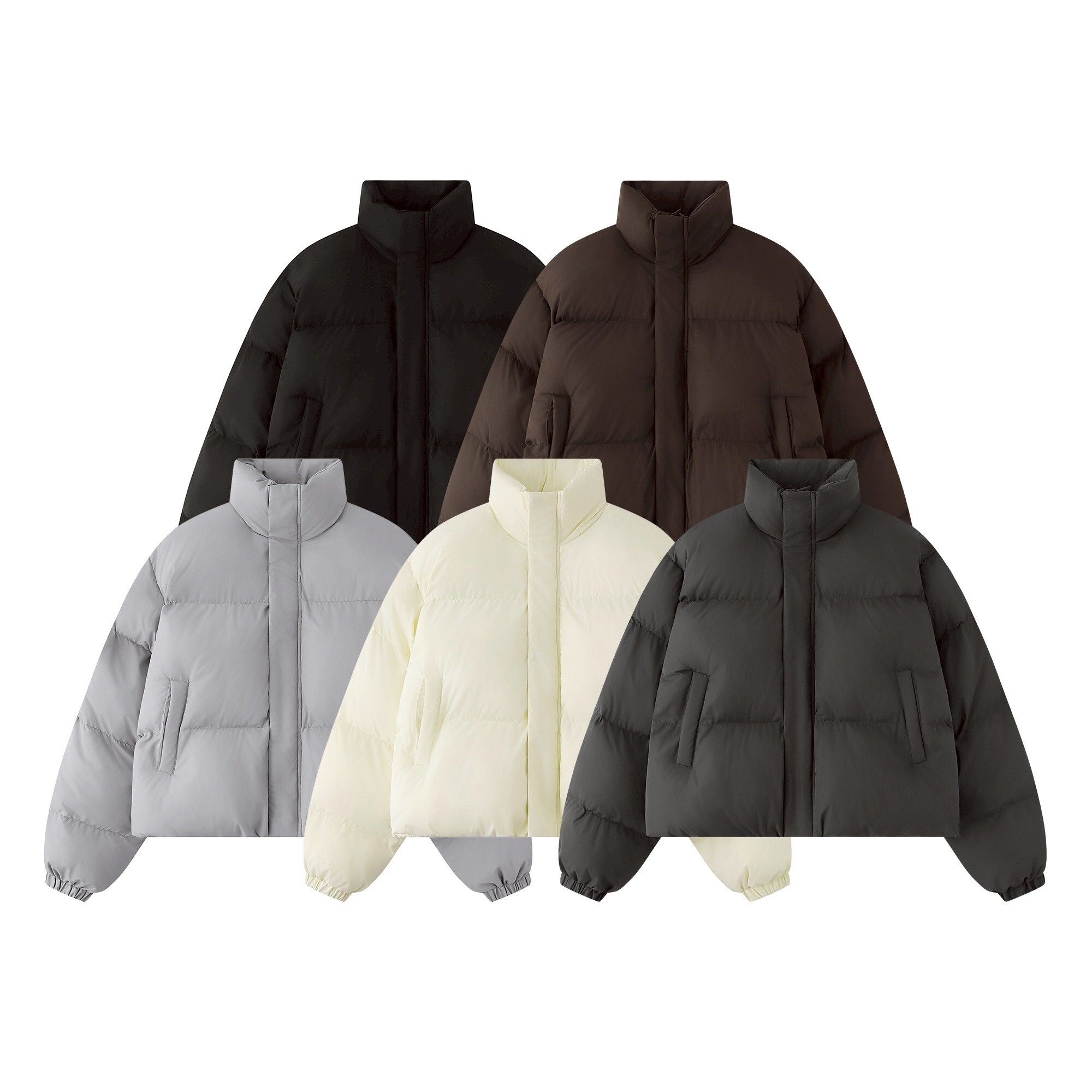 <線上SALE❤️‍🔥>泡泡寬立領羽絨外套 短版 五色