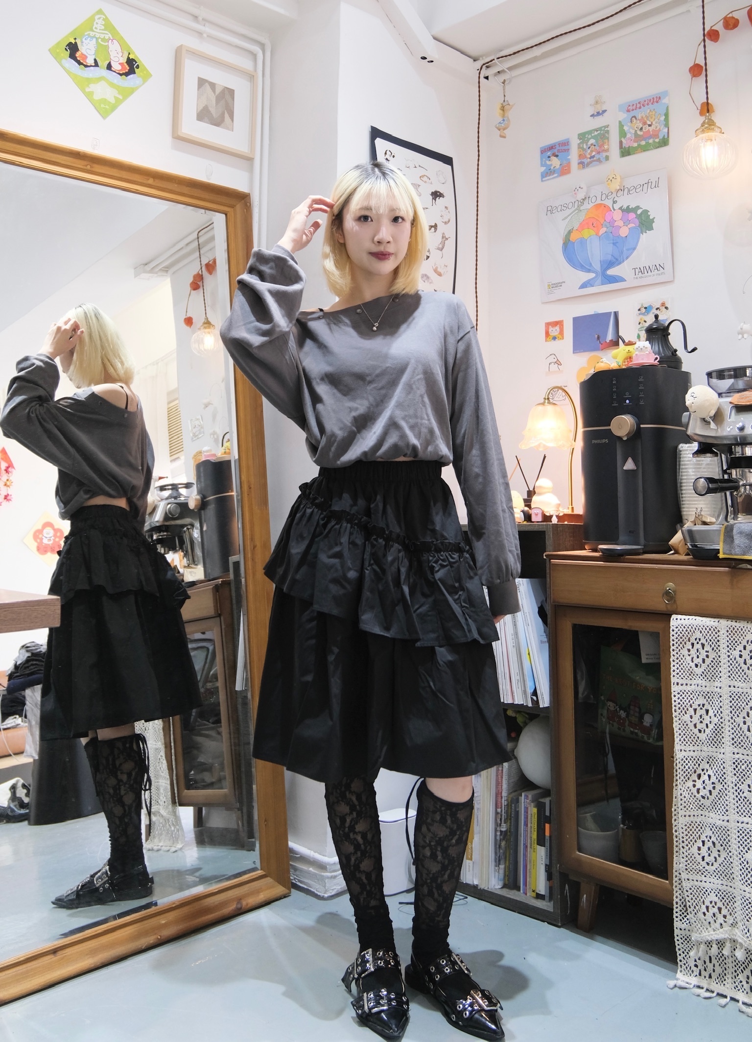 雙層斜邊中長Sk