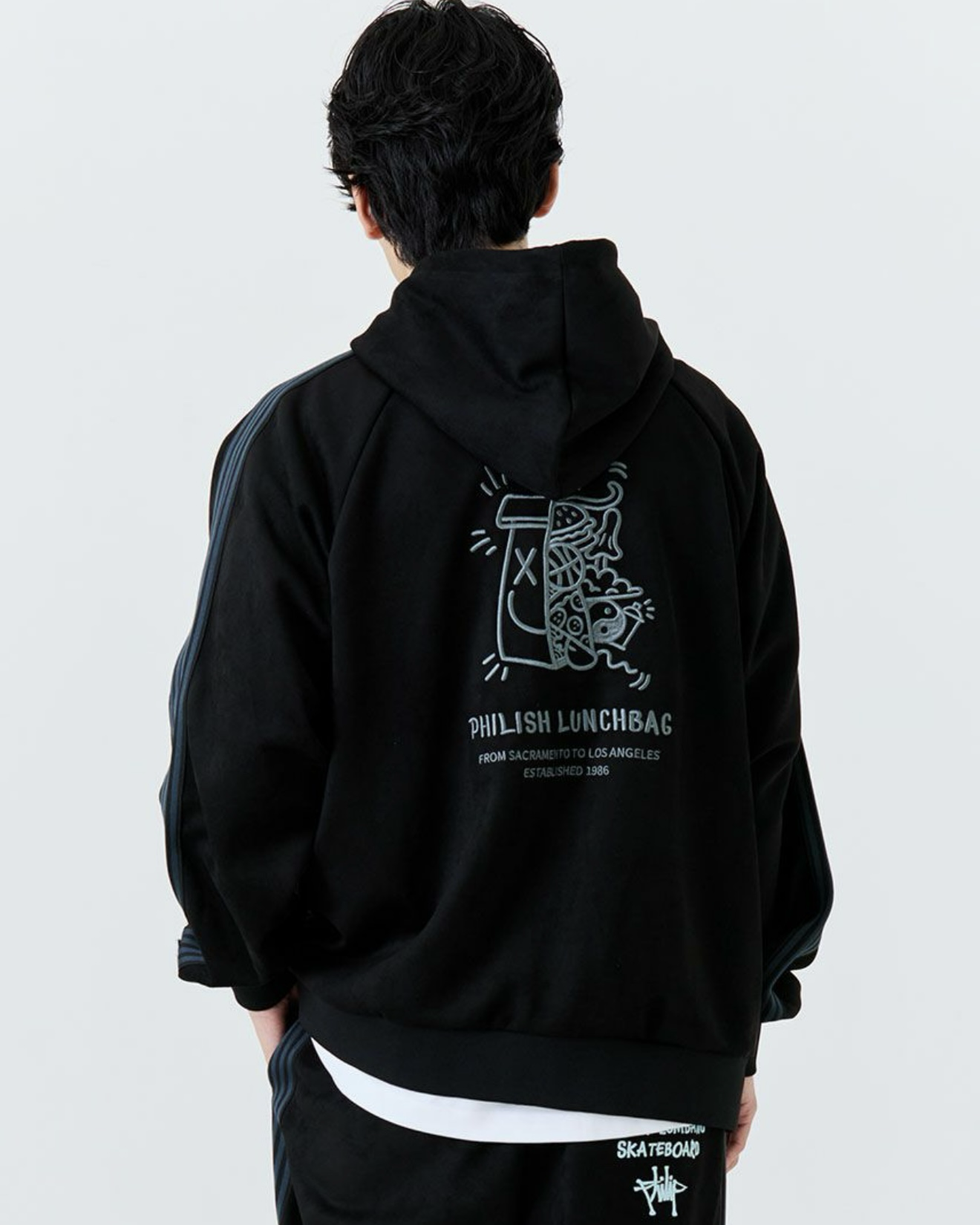 Philip Lumbang JP Suede Touch Lunch bag Track Hoodie