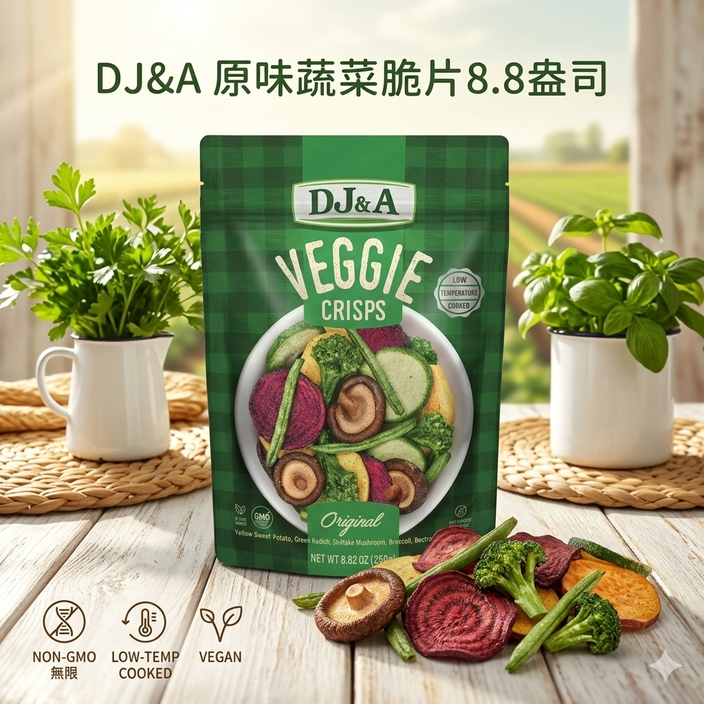 【預購】Q121203 DJ&A 原味蔬菜脆片 8.8 盎司