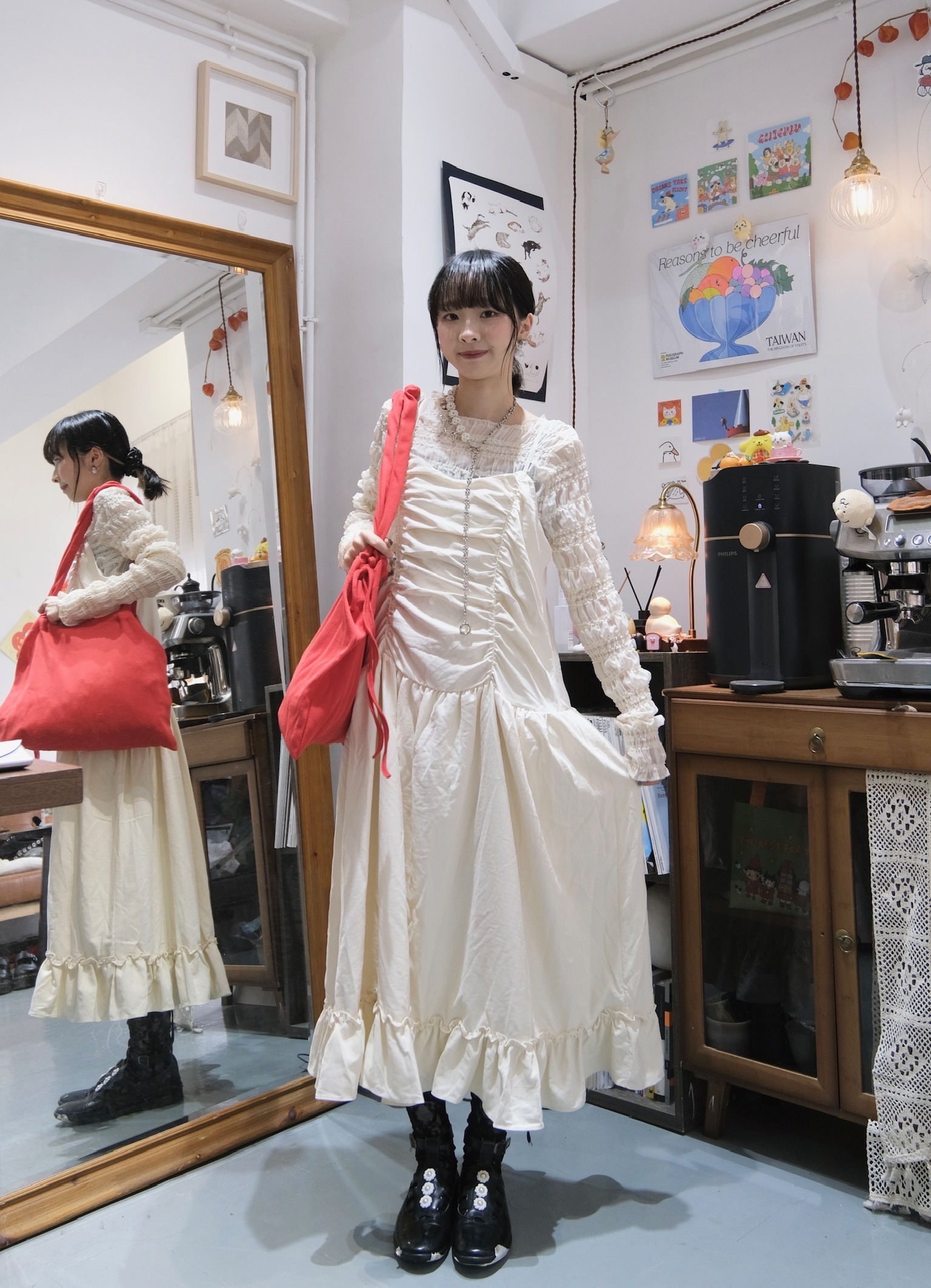 [兩色入] 抽摺摺RUFFLE OPS(Ivory)