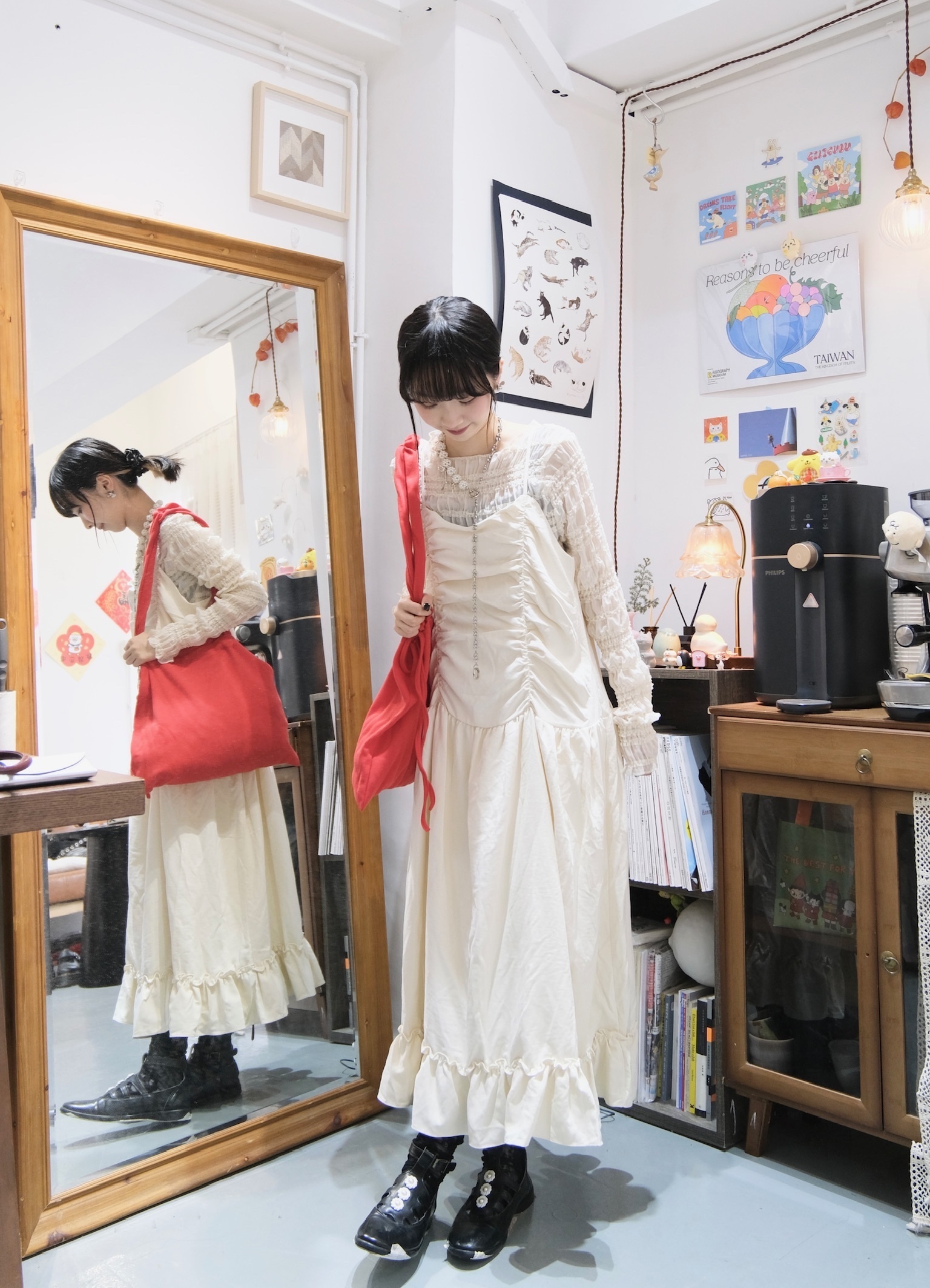 [兩色入] 抽摺摺RUFFLE OPS(Ivory)