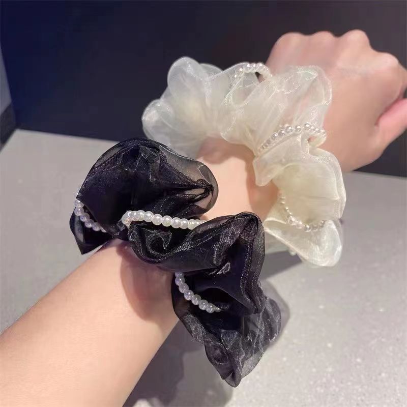 [3 FOR RM10] Pearl-Wrapped Organza Scrunchie