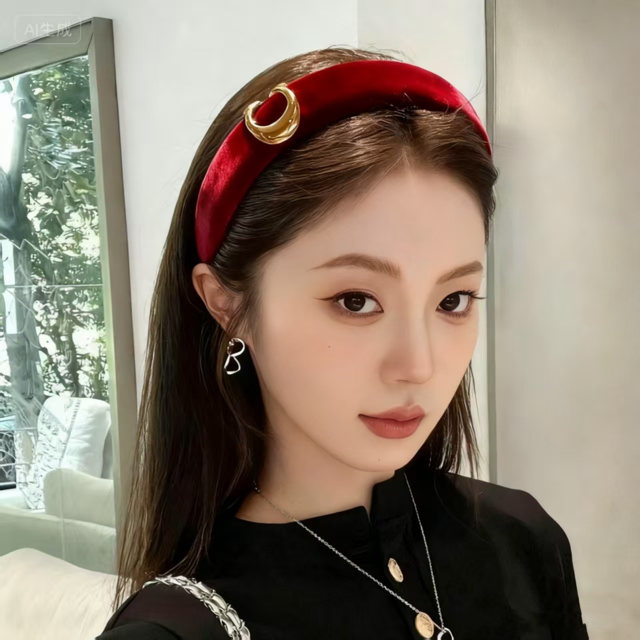 Vintage Velvet C-Shape Metal Headband