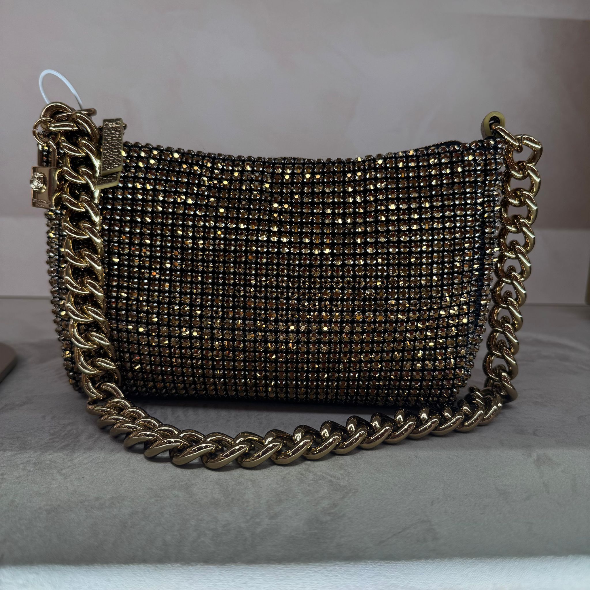 UK-GGG0305-635 Kurt Geiger 金鑽滿鑽包21x13x4cm (A57)