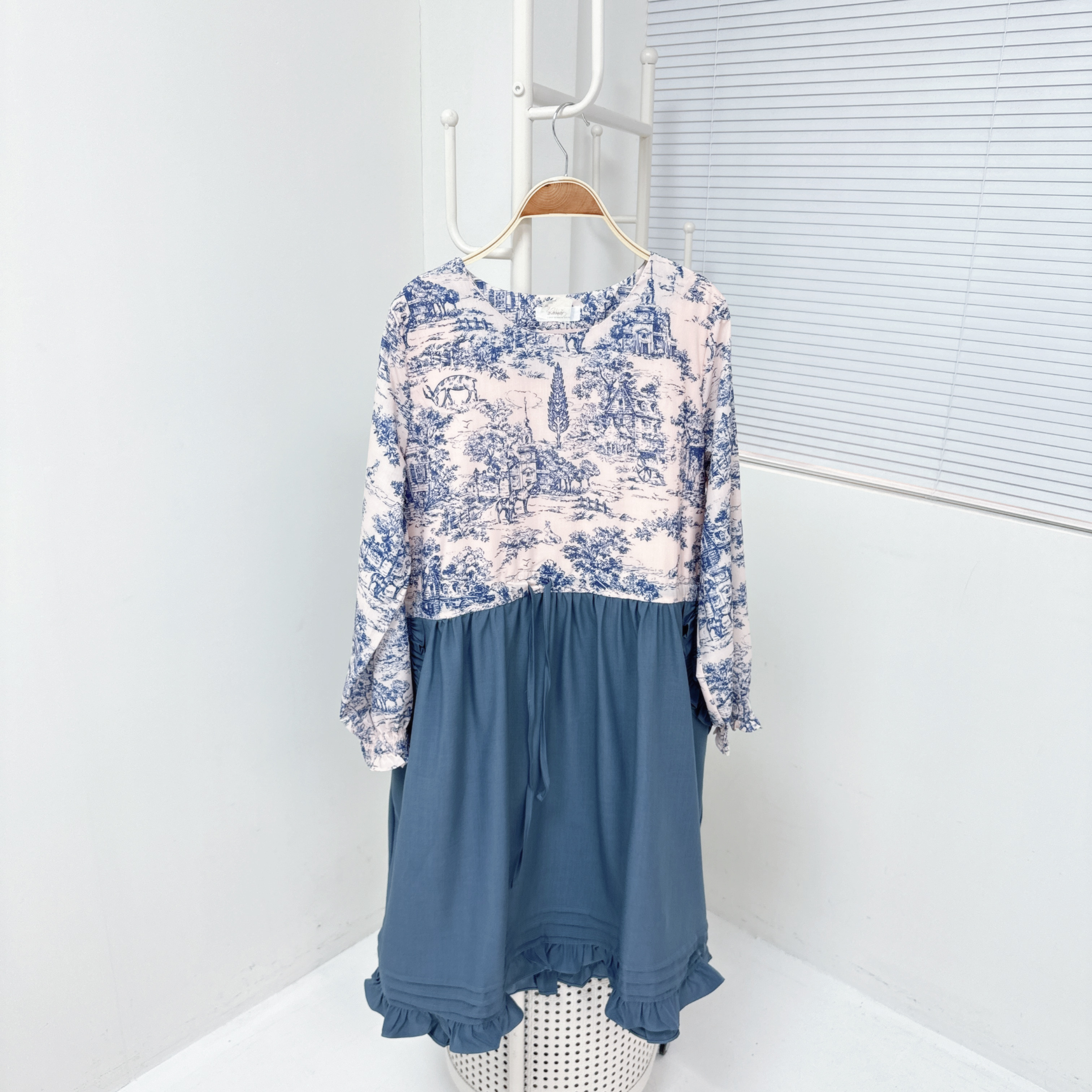 【廠家制】印花拼色圓領OPS (K13)