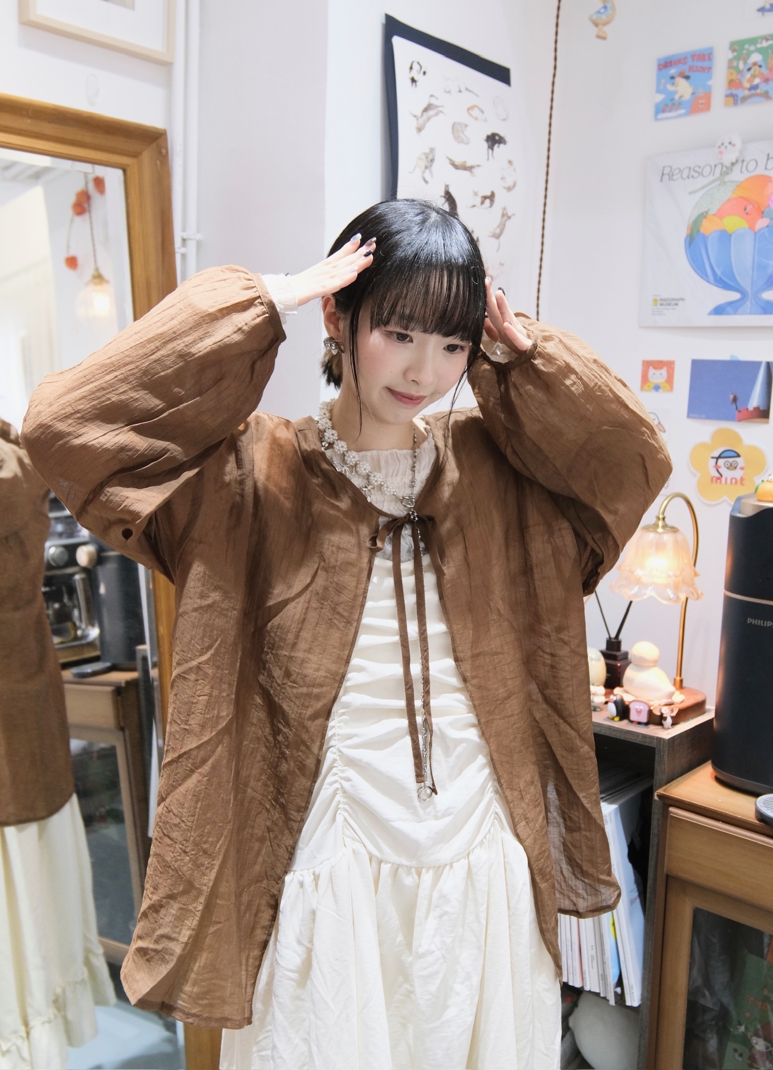 寬鬆紗質薄外套