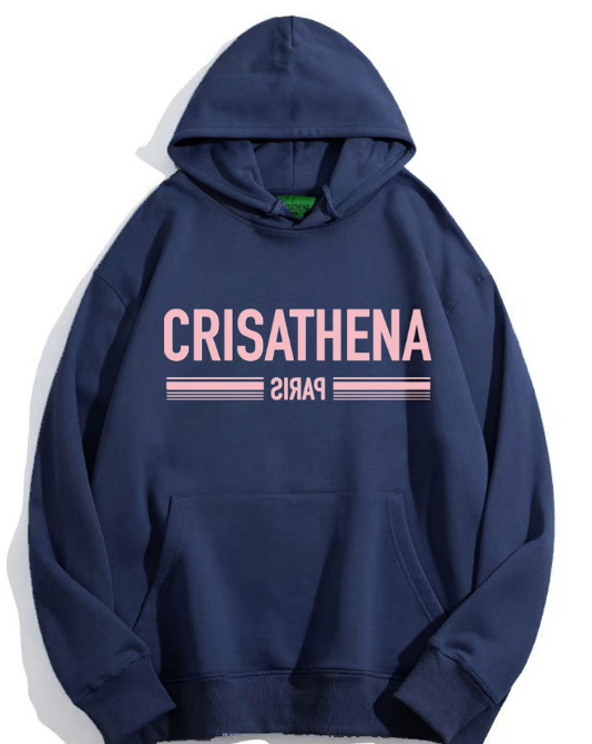 C52 Crisathena Crisathena Paris 連帽圍衣 - 海軍藍色 Navy