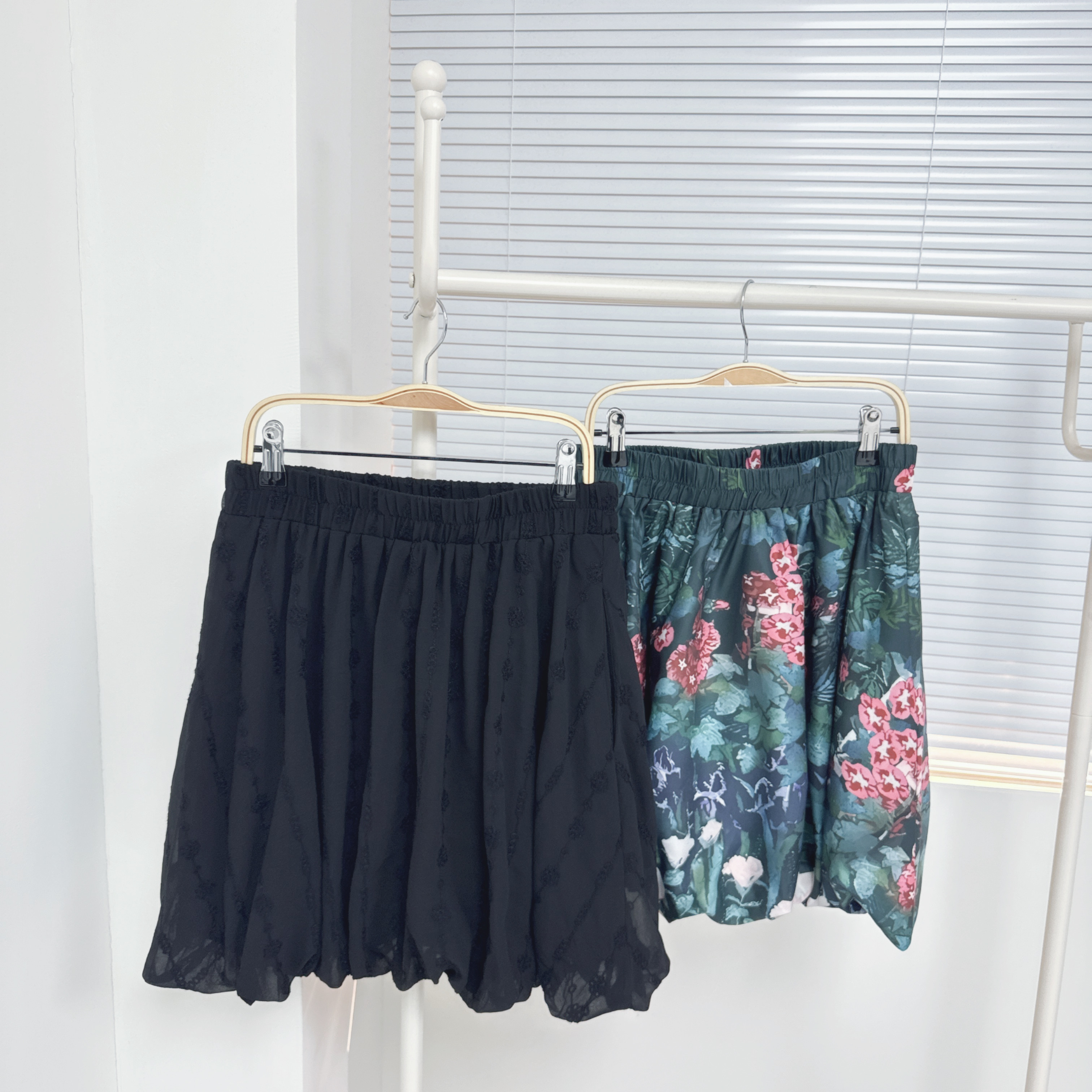 【廠家制】全橡筋腰泡泡半裙 (K75-K76)