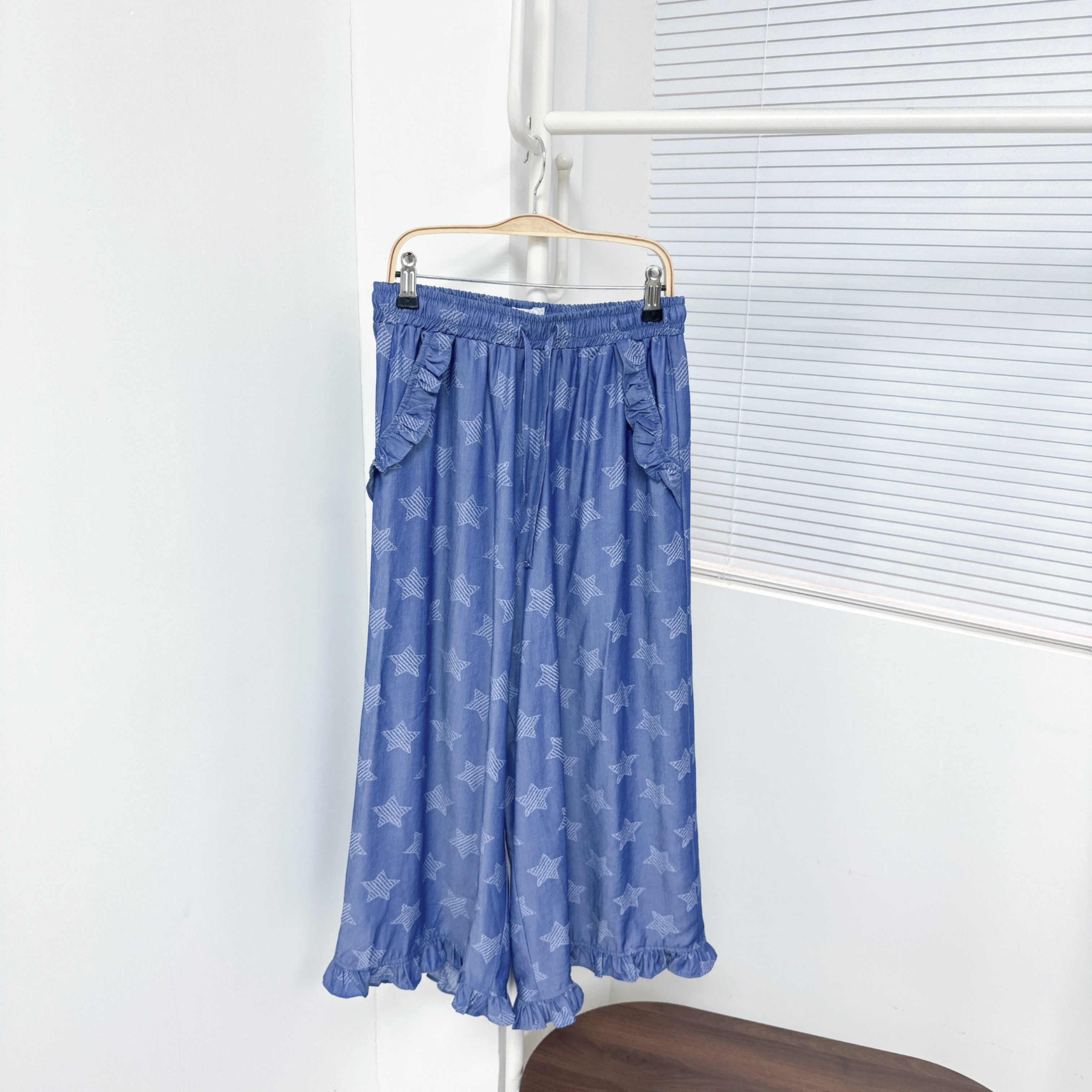 【廠家制】全橡筋腰星星闊褲 (K43)