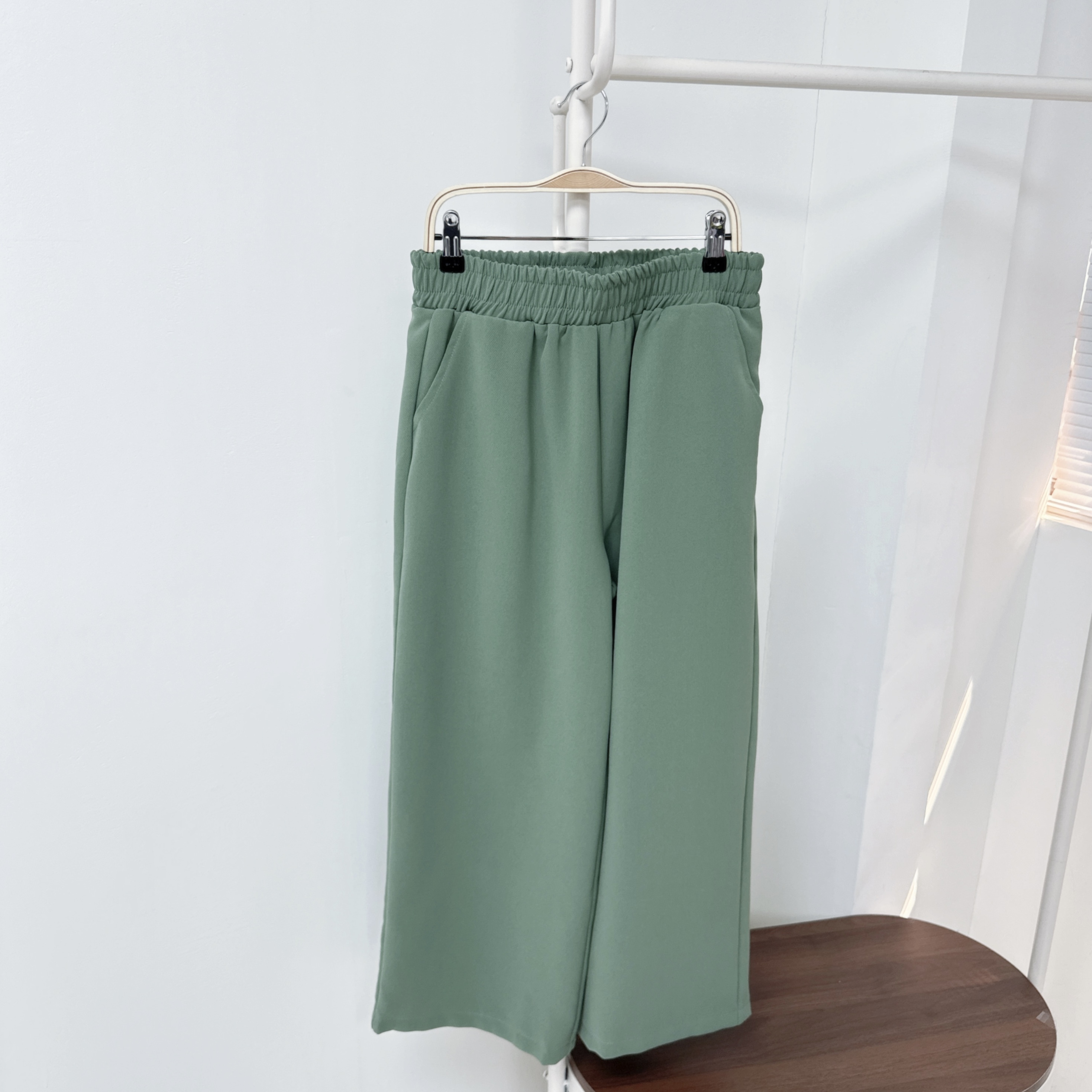 【廠家制】全橡筋腰直身闊褲 (K61)