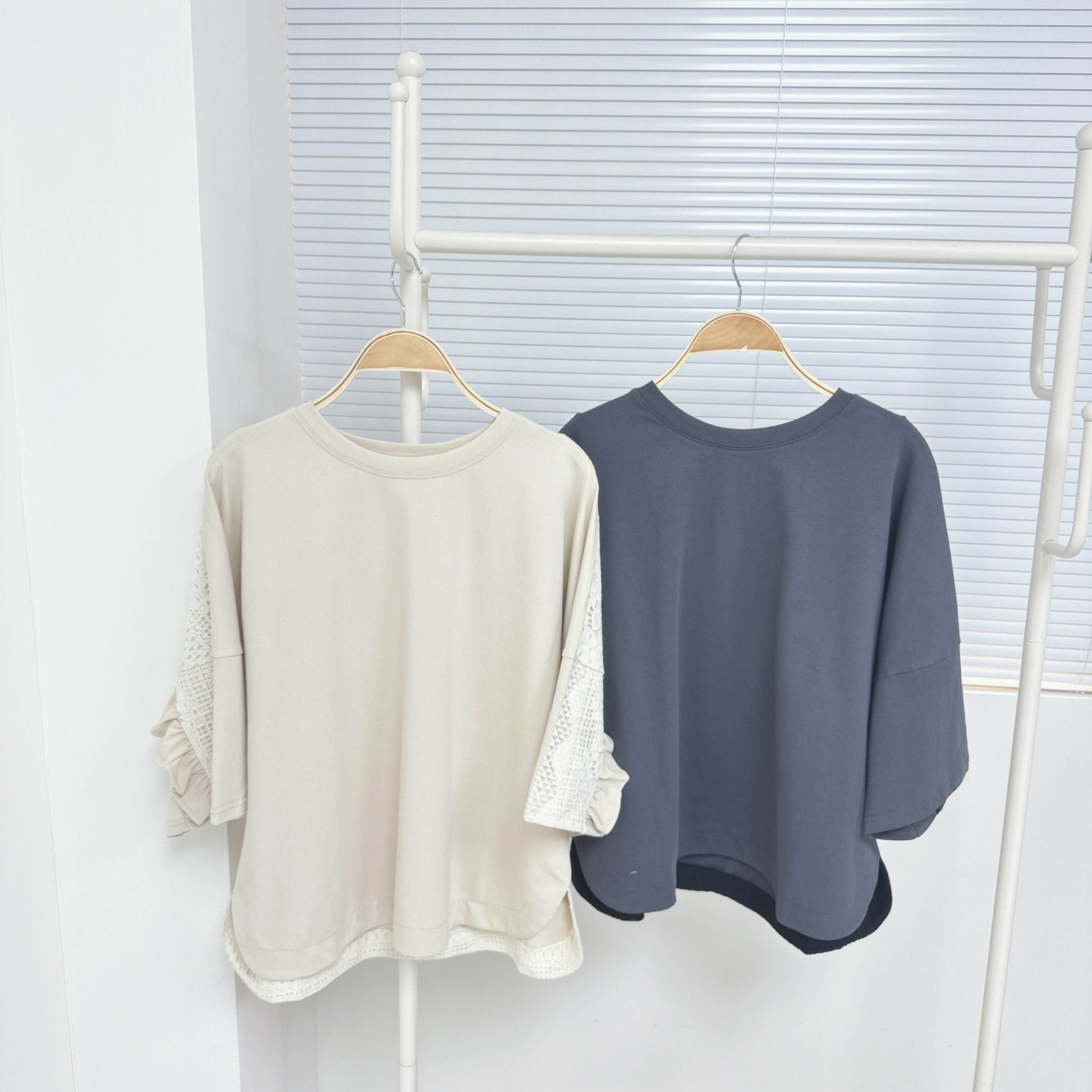 【廠家制】後拼Lace短袖TOP (K41-K42)