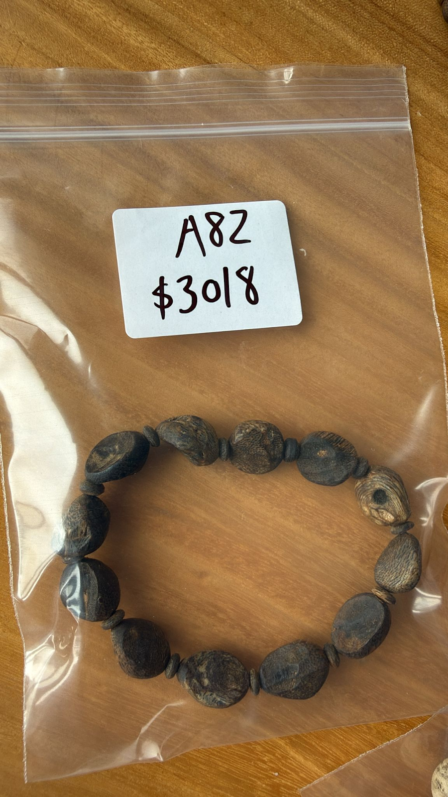 WB082 心若蓮華沉香 綠棋手鏈沉水1.0± 送勾絲1g (沉水)