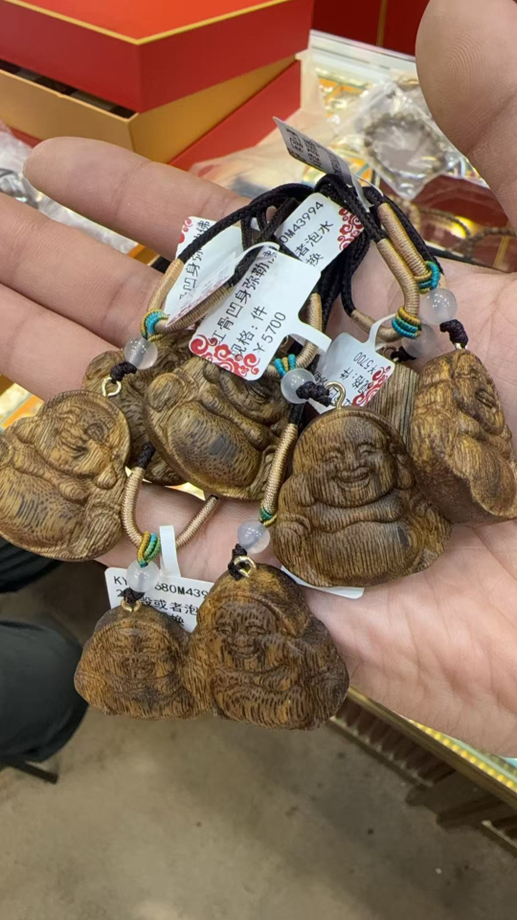 WB087 心若蓮華沉香 彌勒佛沉香項鏈