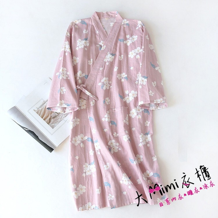 粉紫櫻花和服浴衣