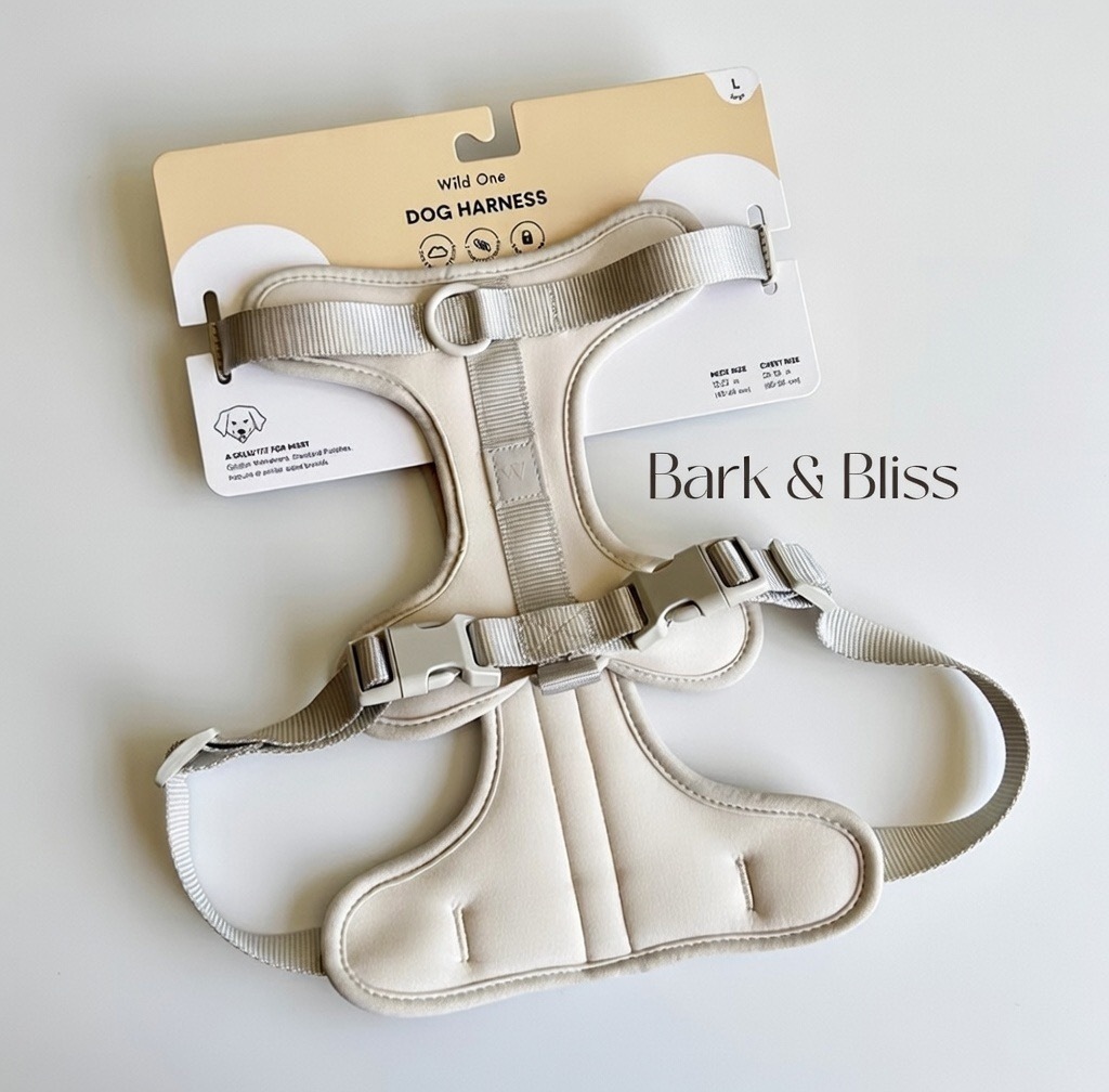 Wild One 黑色緩衝狗胸背帶 M/L 碼 | Cushioned Dog Harness Black Medium / Large