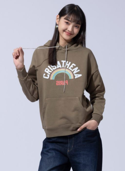 C56 Crisathena Crisathena 彩虹連帽圍衣- 駝色 Camel