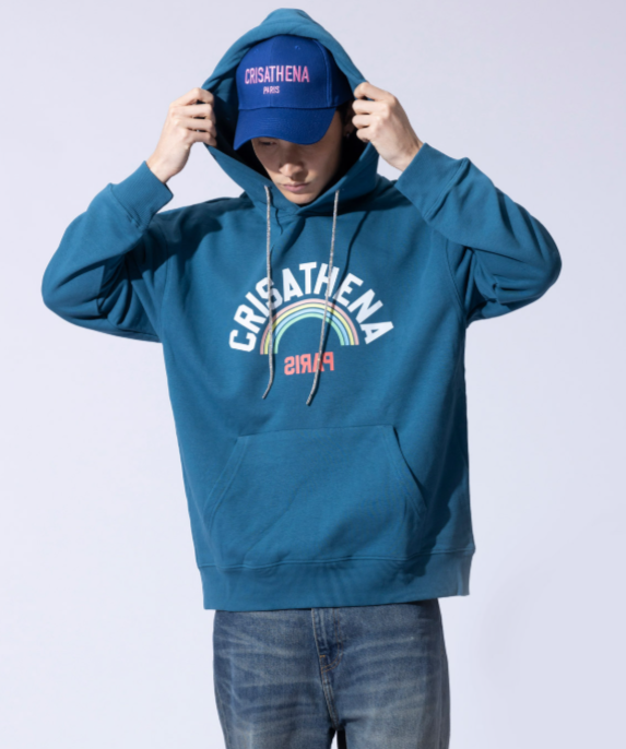 C61 Crisathena Crisathena 彩虹連帽圍衣 - 鴨綠色 Teal