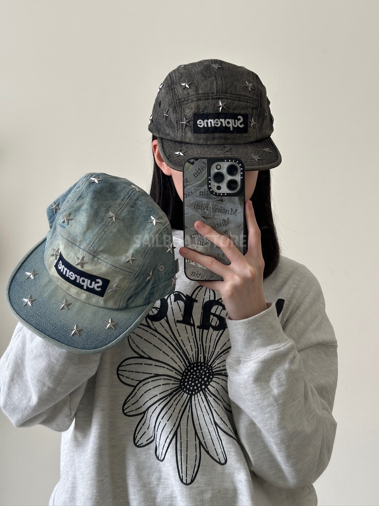 #月底出貨 🇯🇵日本 Supreme 26ss 水洗牛仔 星星鉚釘 五分割帽 老帽