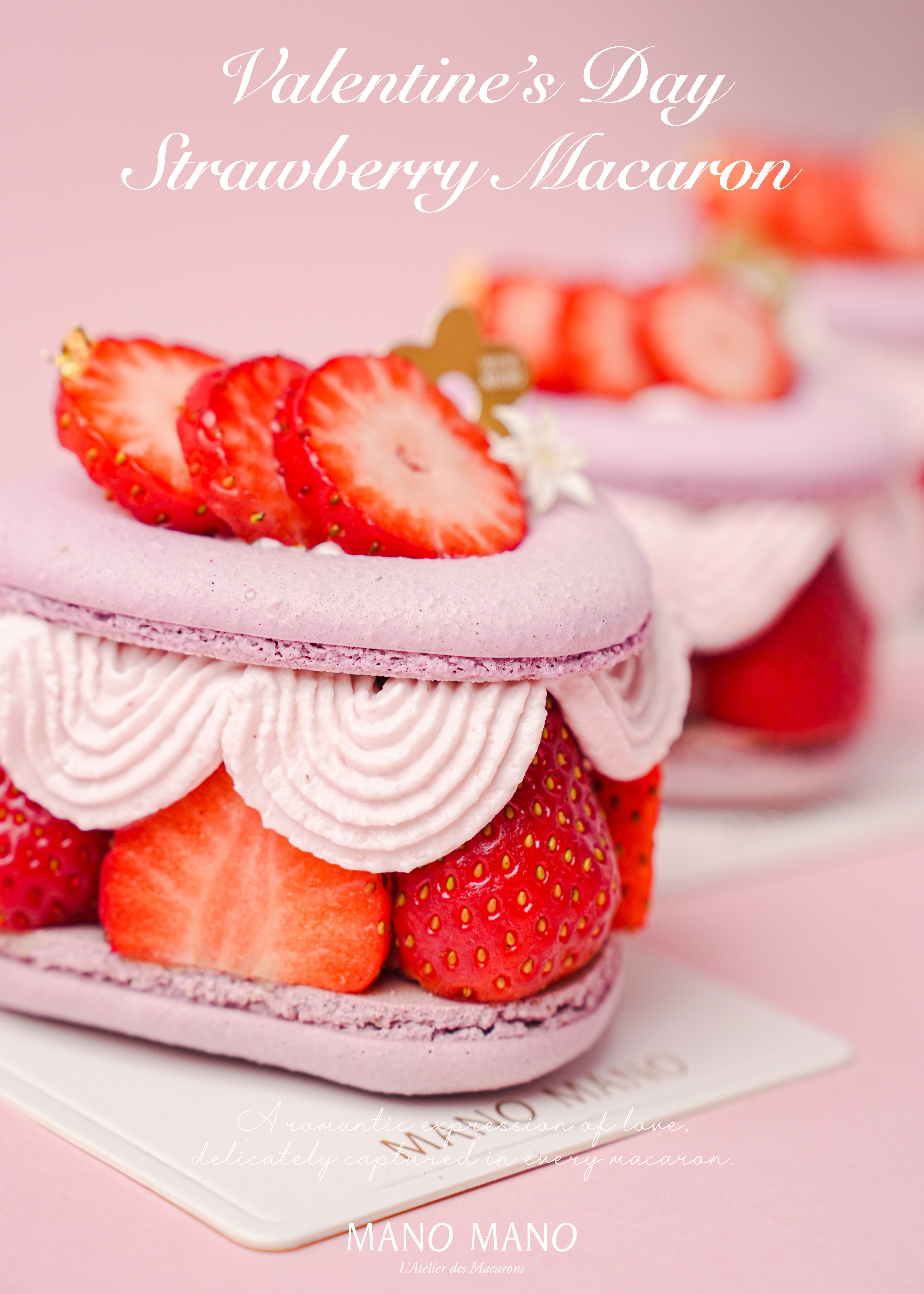情人節限定｜滿溢紫心 草莓馬卡龍
