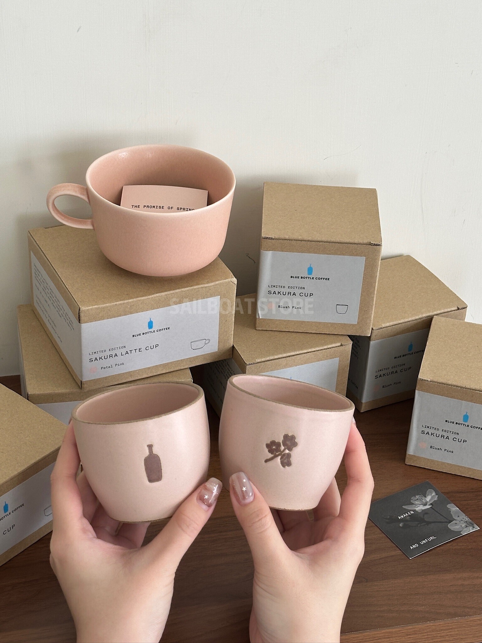 #現貨 🇯🇵日本 限量BLUE BOTTLE 藍瓶 × yumiko iihoshi porcelain 櫻花季限定 拿鐵杯