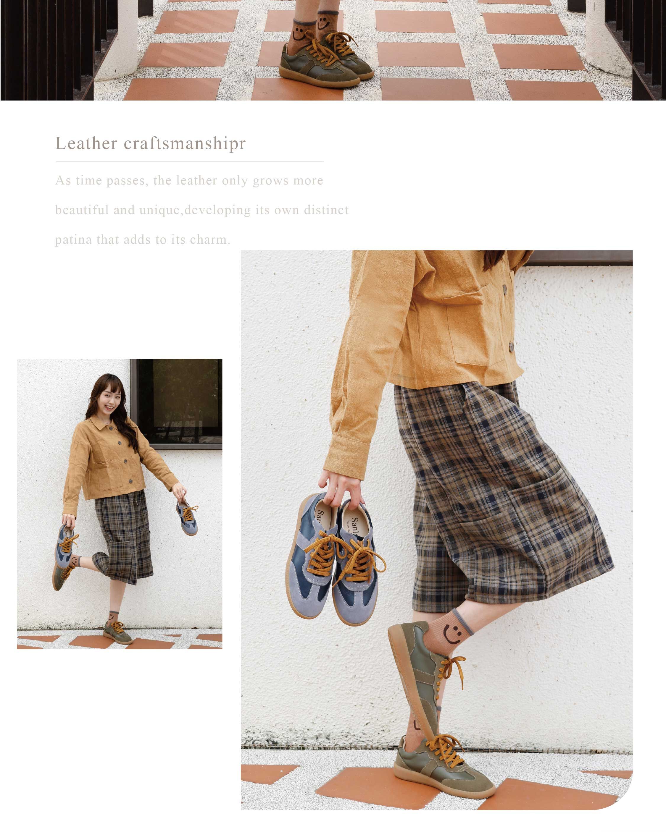 Sanly Joy 艾蜜莉真皮德訓鞋 真皮工藝與日常穿搭展示