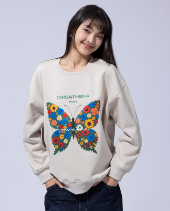 C65 Crisathena Crisathena 蝴蝶圍衣 - 白色 Off-White