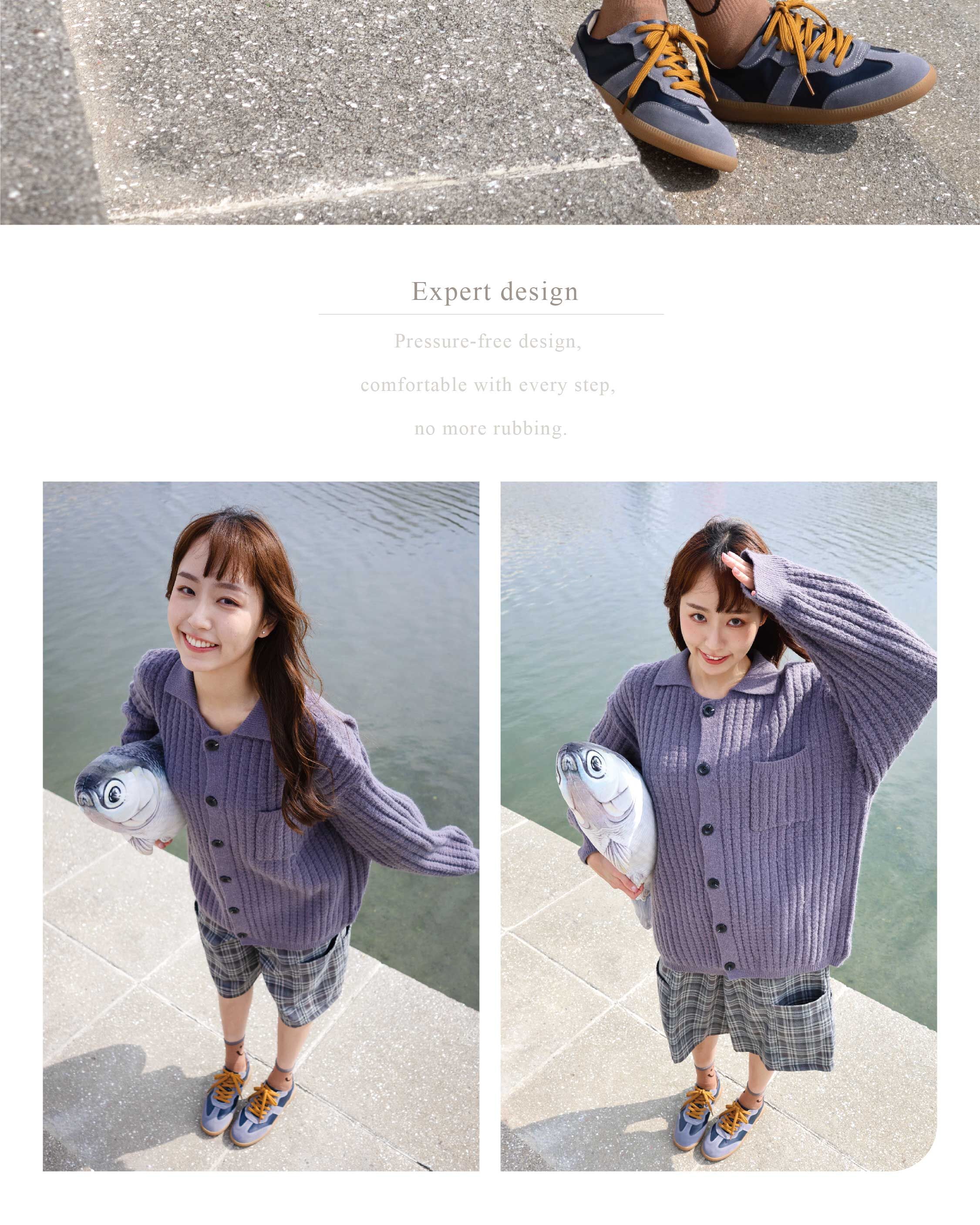 Sanly Joy 艾蜜莉真皮德訓鞋 輕鬆日常生活風格穿搭