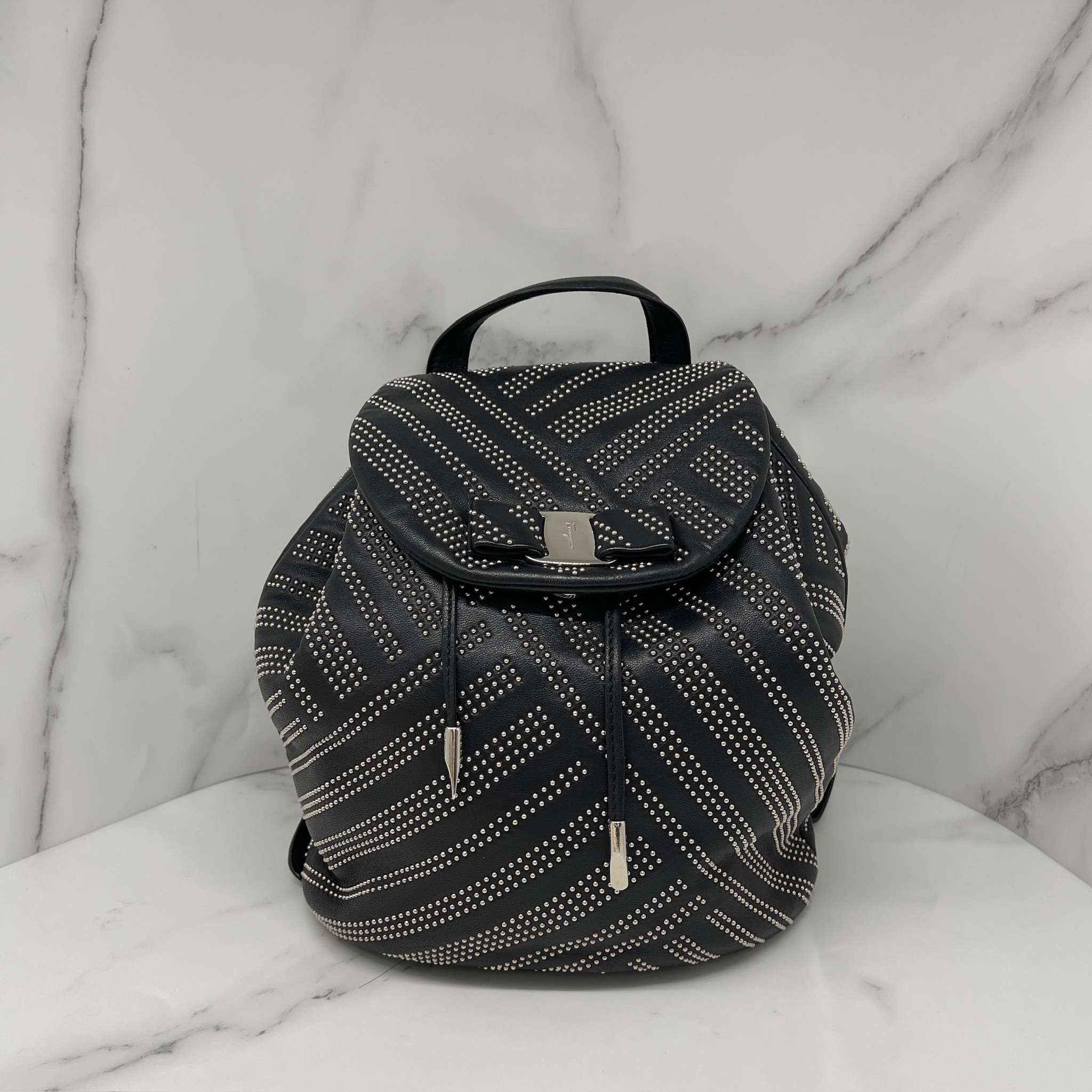 Ferragamo Studs Chain Backpack