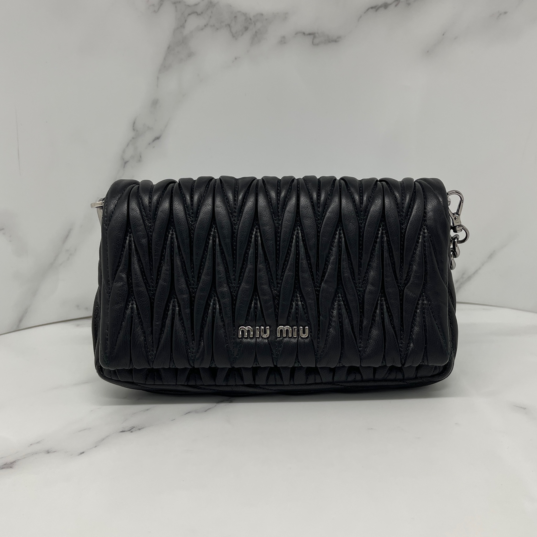 Miu Miu Clutch With Crystal Chain