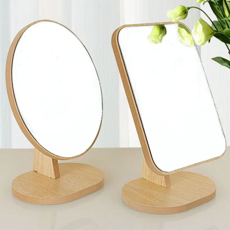 《6610》簡易安裝木質桌面立鏡