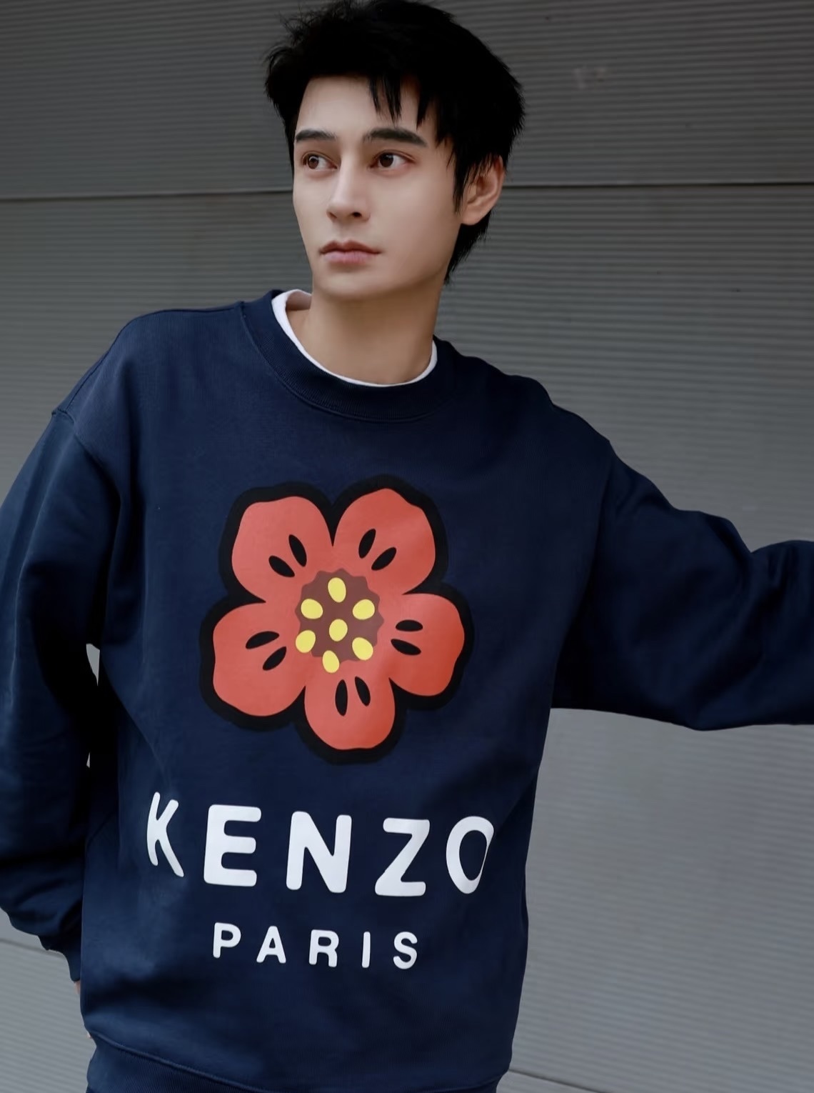 【直播】KENZO LX030698 大LOGO衛衣 (藍色)
